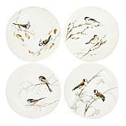 Набор из 4 закусочных тарелок Les Oiseaux De La Foret, 23,2 см