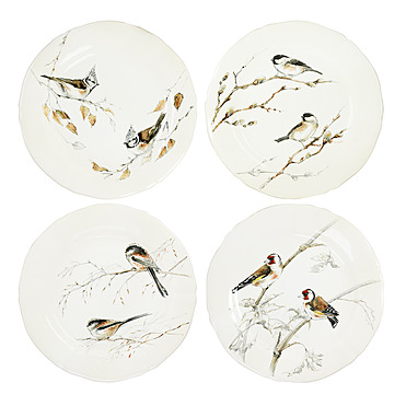 Набор из 4 закусочных тарелок Les Oiseaux De La Foret, 23,2 см от Gien