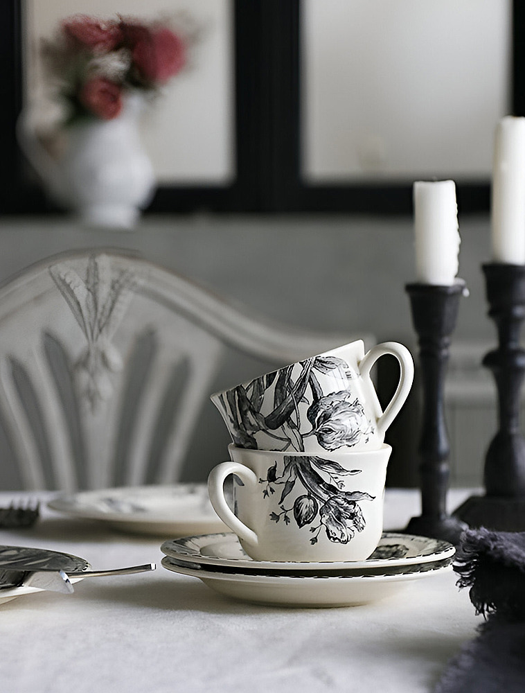 Чайная пара Tulipes Noires, 220 мл от Gien