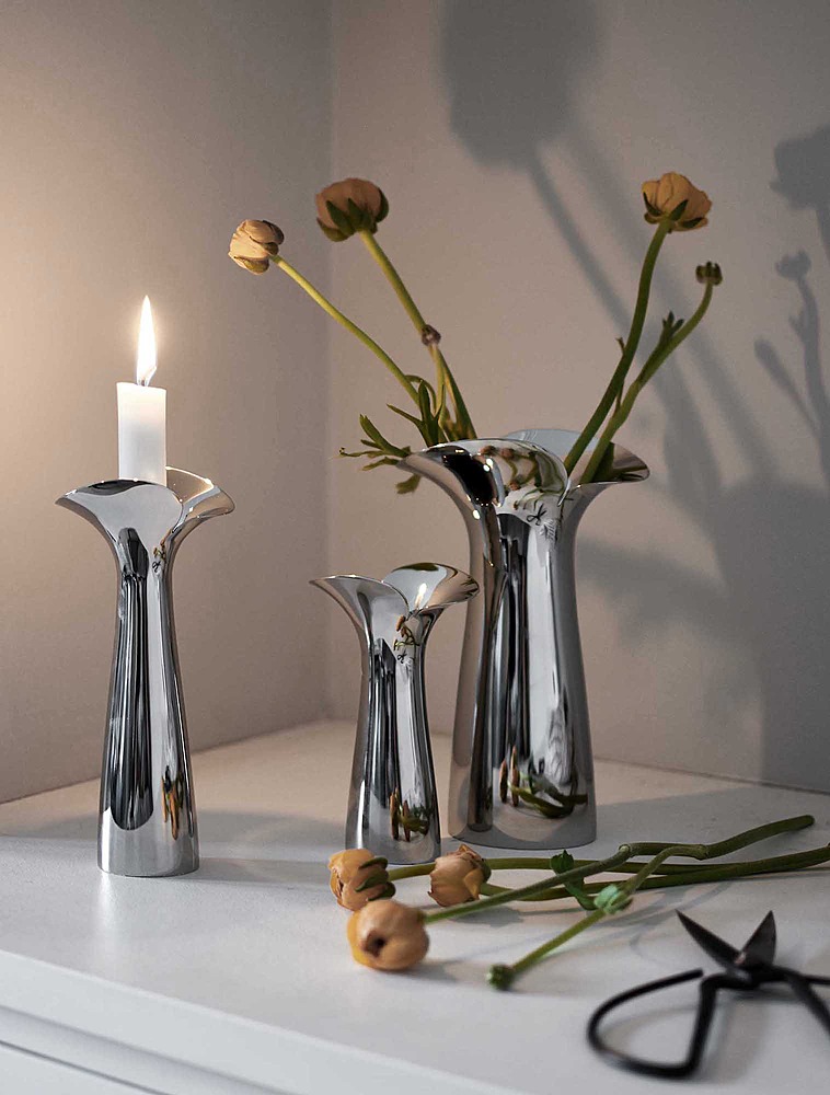 Набор из 2 подсвечников Bloom, 20 см от Georg Jensen