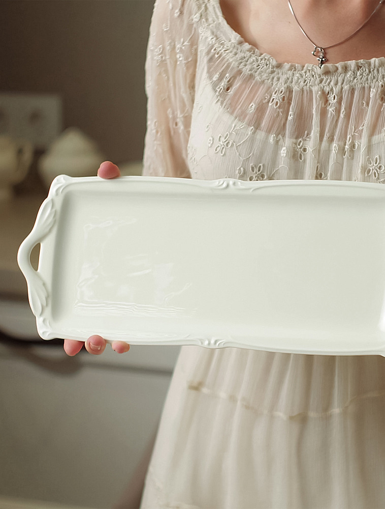 Плоское блюдо Rocaille Blanc, 39 см от Gien