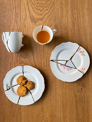 Закусочная тарелка Kintsugi, 21 см