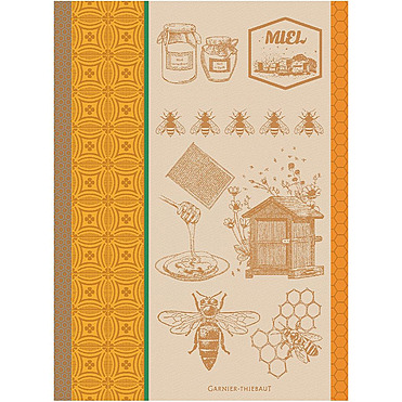 Полотенце 56*77 см Miel et Abeilles Ocre от Garnier-Thiebaut