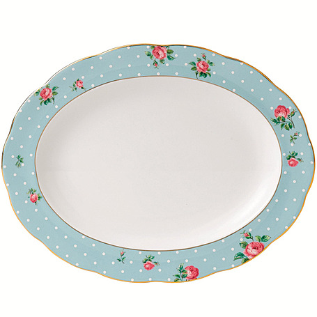 Плоское блюдо Polka Blue, 33 см от Royal Albert