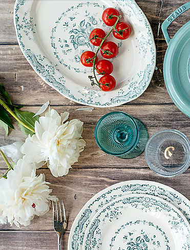 Плоское блюдо Rose Turquoise, 30,5 см