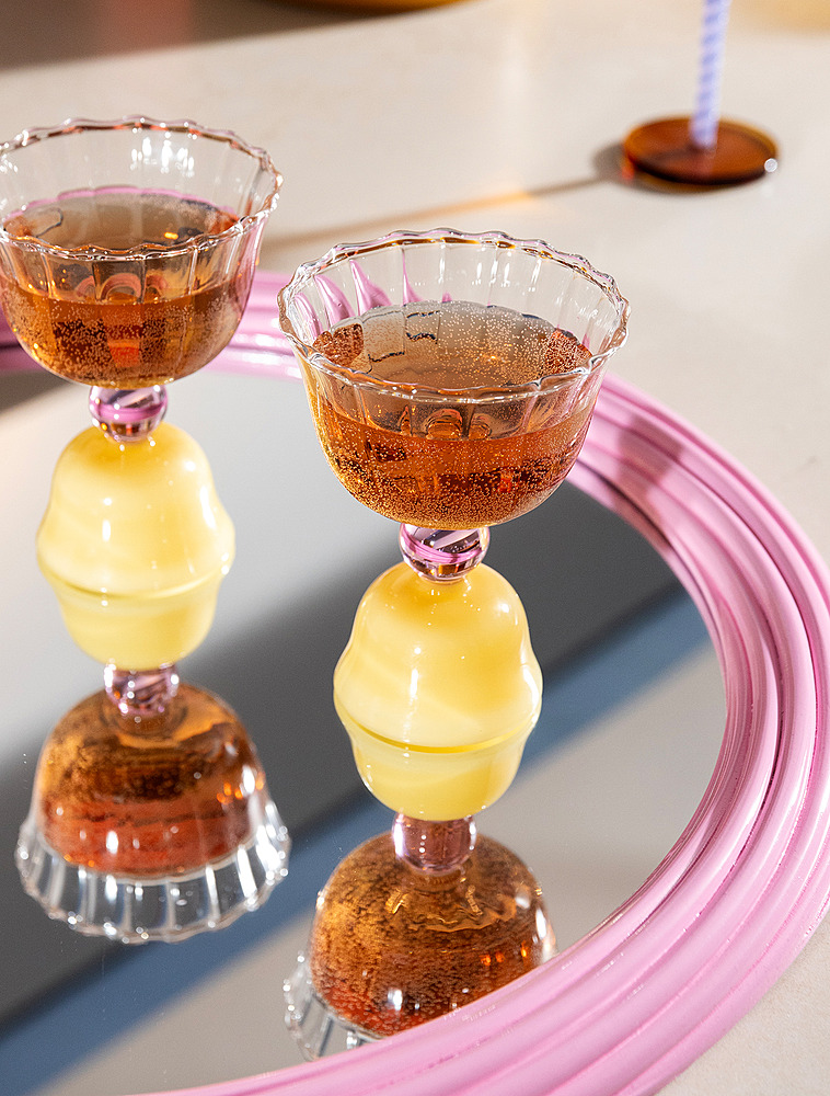 Набор из 2 стаканов для воды Curve Caramel, 200 мл от &Klevering