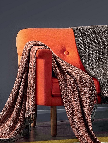 Плед 130*180 см Textures coral от Marzotto