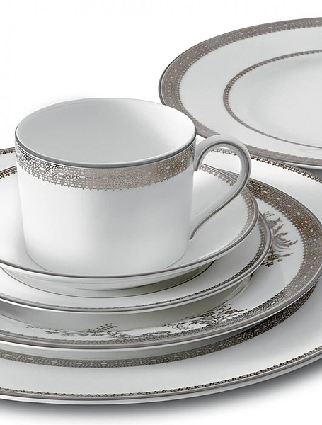 Чайная пара Vera Wang - Lace Platinum, 200 мл от Wedgwood