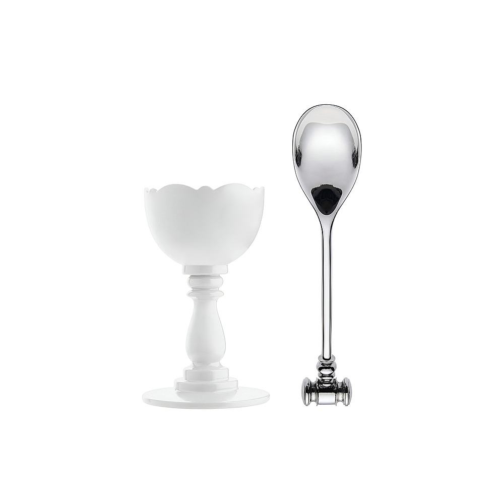 Подставка для яйца с ложкой Dressed, 8 см от Alessi