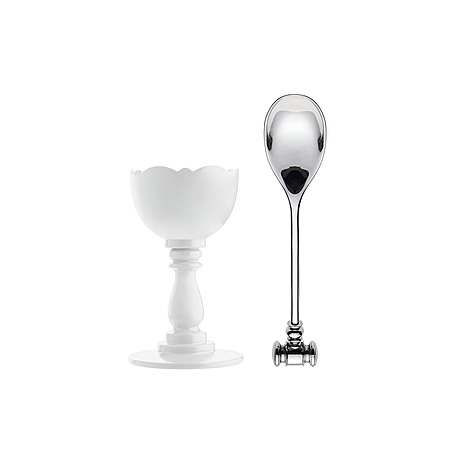 Подставка для яйца с ложкой Dressed, 8 см от Alessi