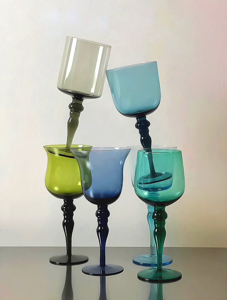 Бокал для белого вина Diseguale Blue/Green, 325 мл от Bitossi Home