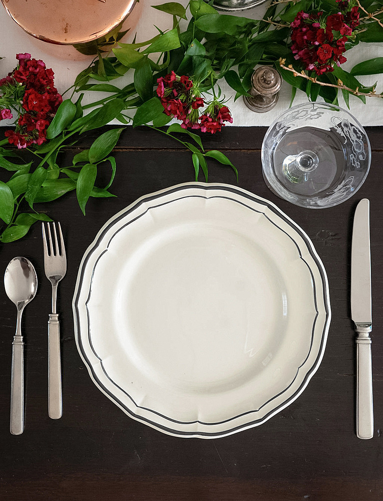 Обеденная тарелка Filet Taupe, 26,5 см от Gien