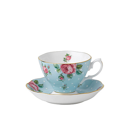 Кофейная пара Polka Blue, 100 мл от Royal Albert