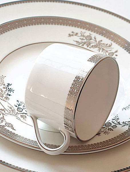Чайная пара Vera Wang - Lace Platinum, 200 мл от Wedgwood
