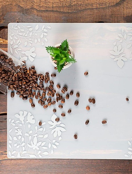 Набор подставок под тарелку Silver Flowers 4 шт. 41*36 см от TopSale Decor
