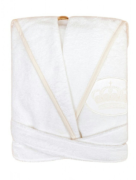 Халат детский 9/10 лет White/Beige от Luxberry