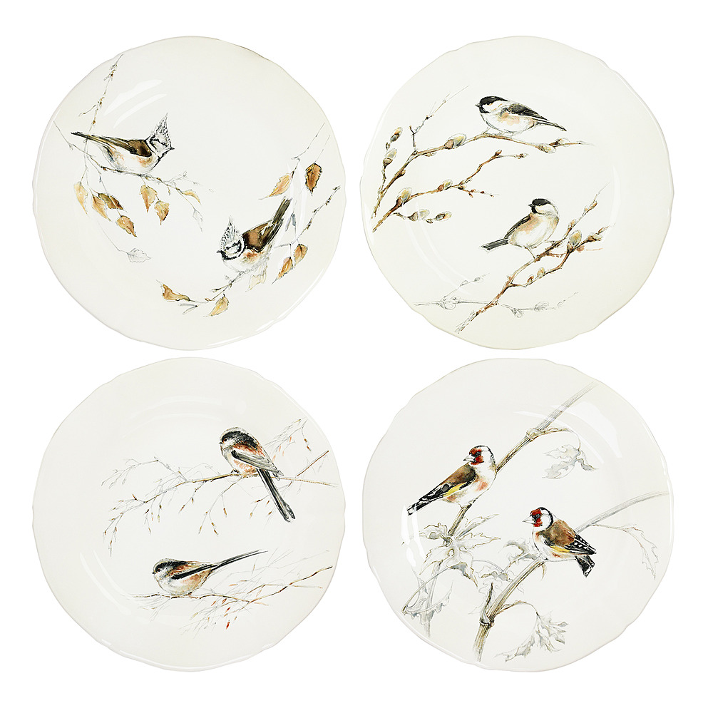 Набор из 4 закусочных тарелок Les Oiseaux De La Foret, 23 см от Gien