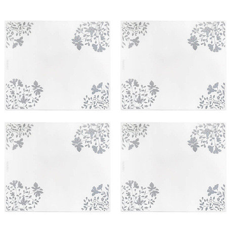 Набор подставок под тарелку Silver Flowers 4 шт. 41*36 см от TopSale Decor
