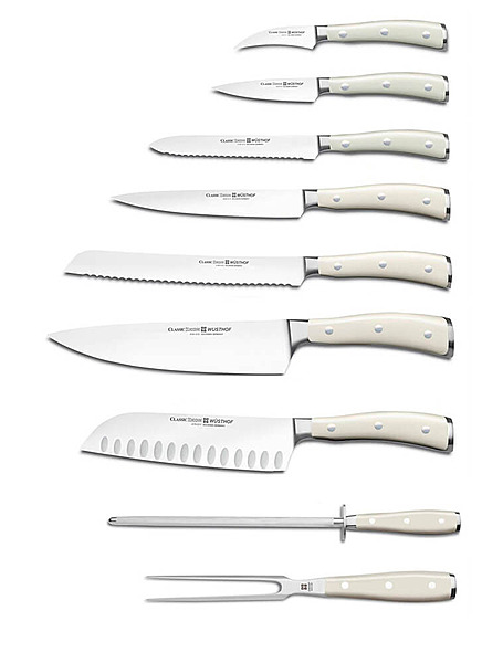 Набор ножей Ikon Cream White 9 пр. в подставке от Wuesthof