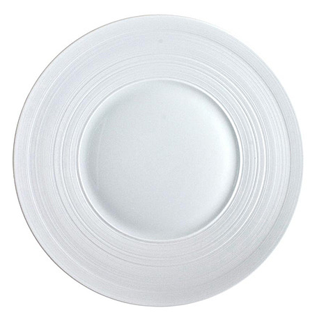 Обеденная тарелка Hemisphere Satin White, 27 см от J.L.Coquet