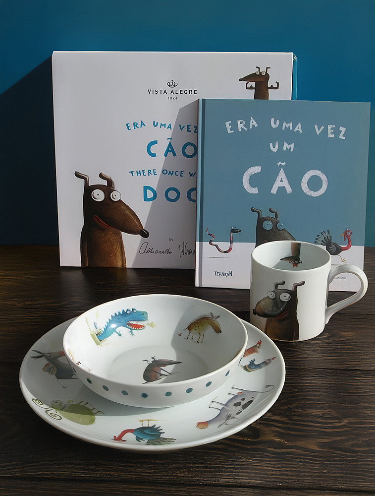 Набор детский из 3 предметов и книги Era Uma Vez Um Cao от Vista Alegre